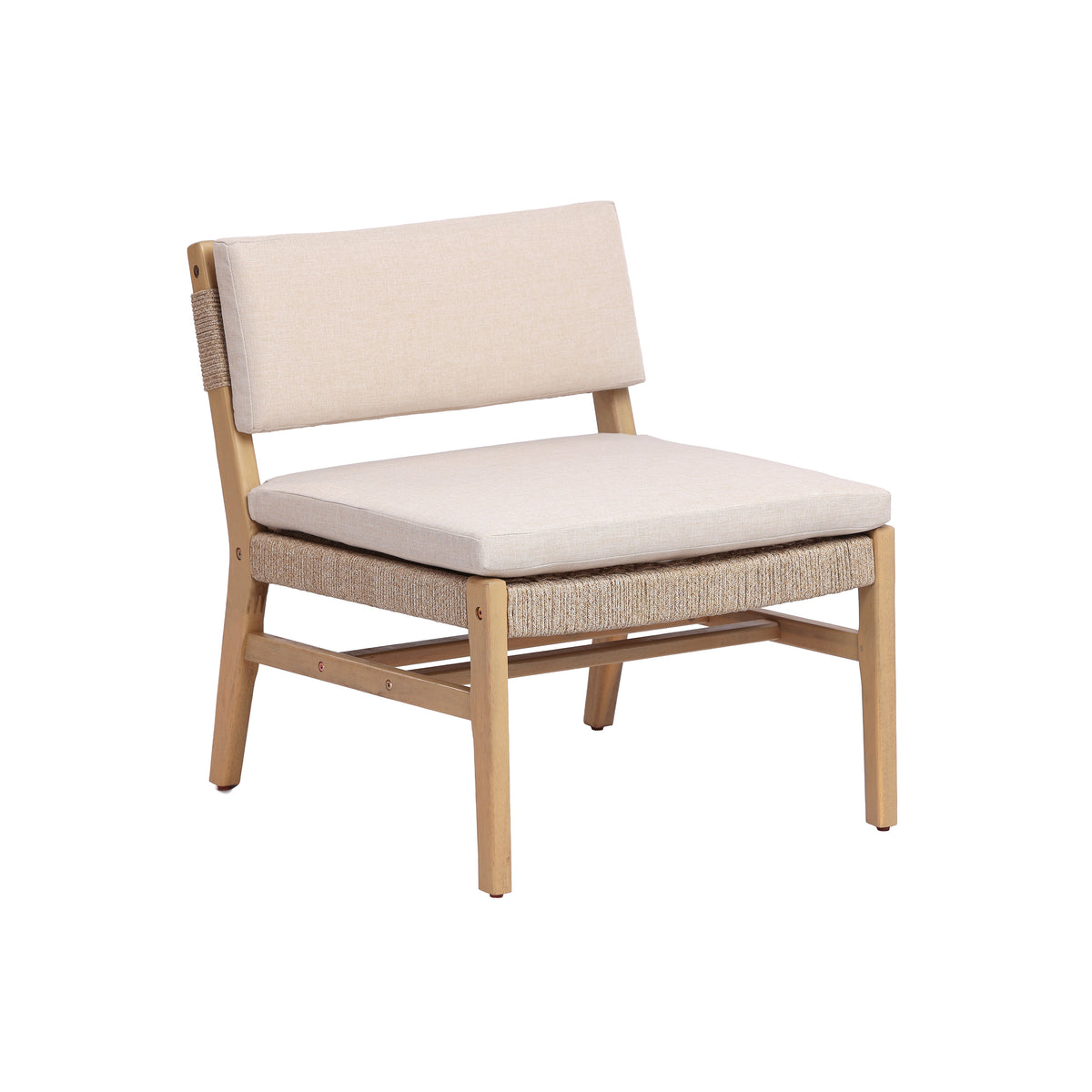 OMI Lounge Chair Acacia and Rope
