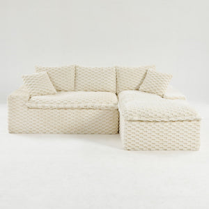 Modular Sofa, Convertible Twin Seat With Chaise Lounge