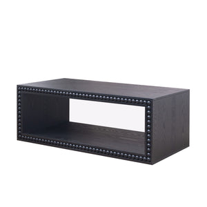 Beaded Edge Coffee Table With Open Storage Shelf