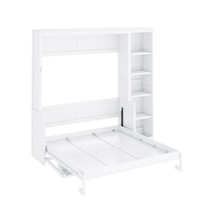 Sturdy Murphy Bed With Desk And Bookshelf