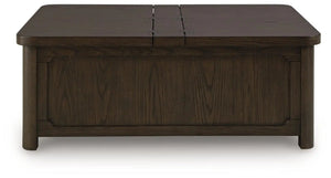 Breckington - Cocktail Table With Storage - Dark Brown - Best Buy Furniture