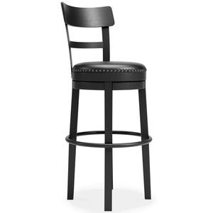 Valebeck - Tall Upholstered Swivel Barstool - Best Buy Furniture