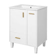 Bathroom Vanity With Sink, Deep Drawer, Door Shelf, 2 Tier Basket - Best Buy Furniture