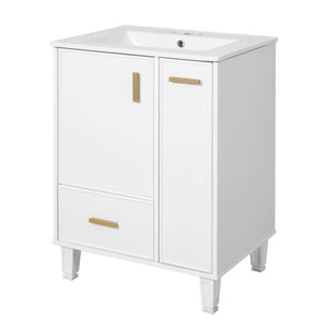 Bathroom Vanity With Sink, Deep Drawer, Door Shelf, 2 Tier Basket - Best Buy Furniture
