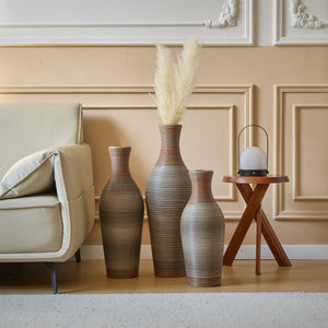 Classic And Neat Floor Vase, High Independent Flower Stand (Set of 3)