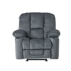 Luxurious Manual Recliner Chair With Skin-Friendly Fabric And Dual Cup Holders - Best Buy Furniture