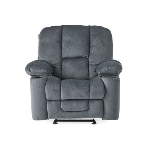 Luxurious Manual Recliner Chair With Skin-Friendly Fabric And Dual Cup Holders - Best Buy Furniture