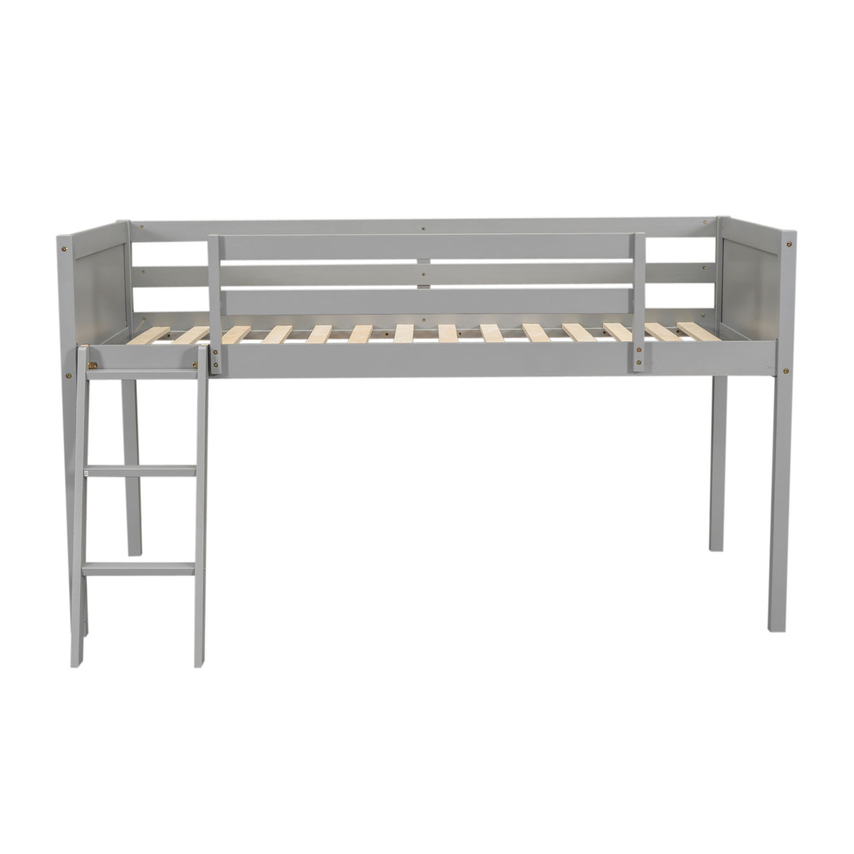 Low Loft Bed With Adjustable Ladder