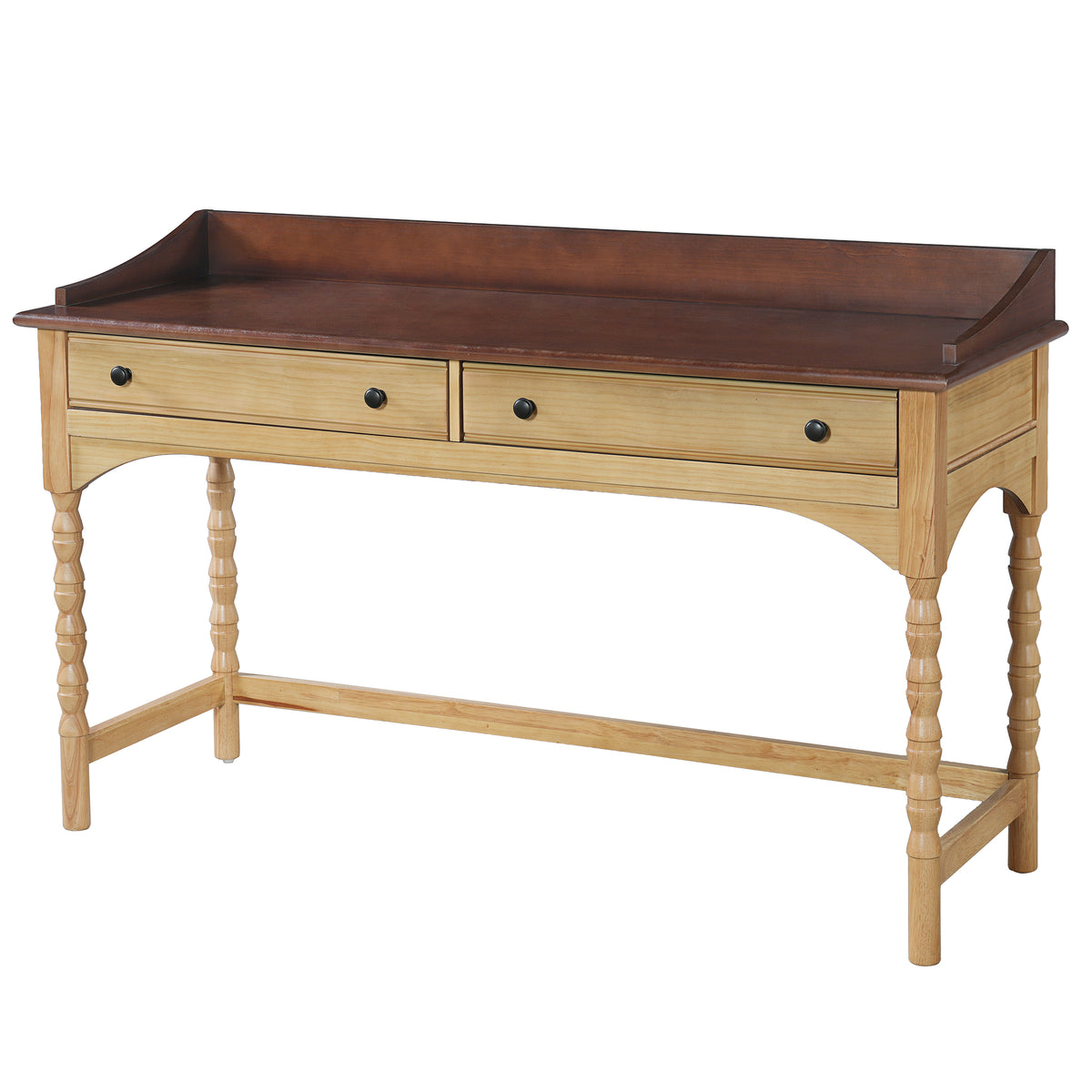 54'' Wooden Writing Desk with 2 Storage Drawers