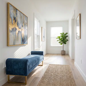 65" Ottoman Bench - Chenille Upholstered for Bedroom