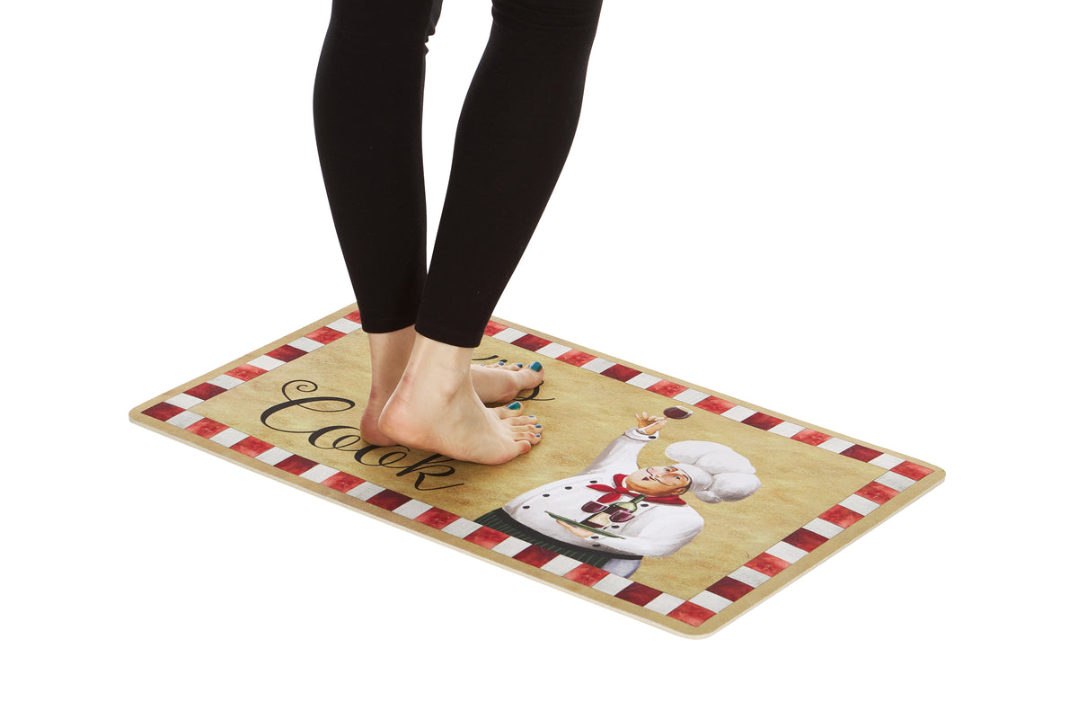 2-Pack Premium Comfort Kitchen Mats (Kiss the Cook)