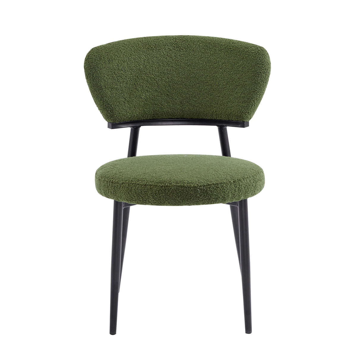 Upholstered Dining Chair Set of 2 - Green Fabric