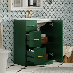 Bathroom Vanity With Under Mount Sink, 2 Drawers And Soft Closing Door