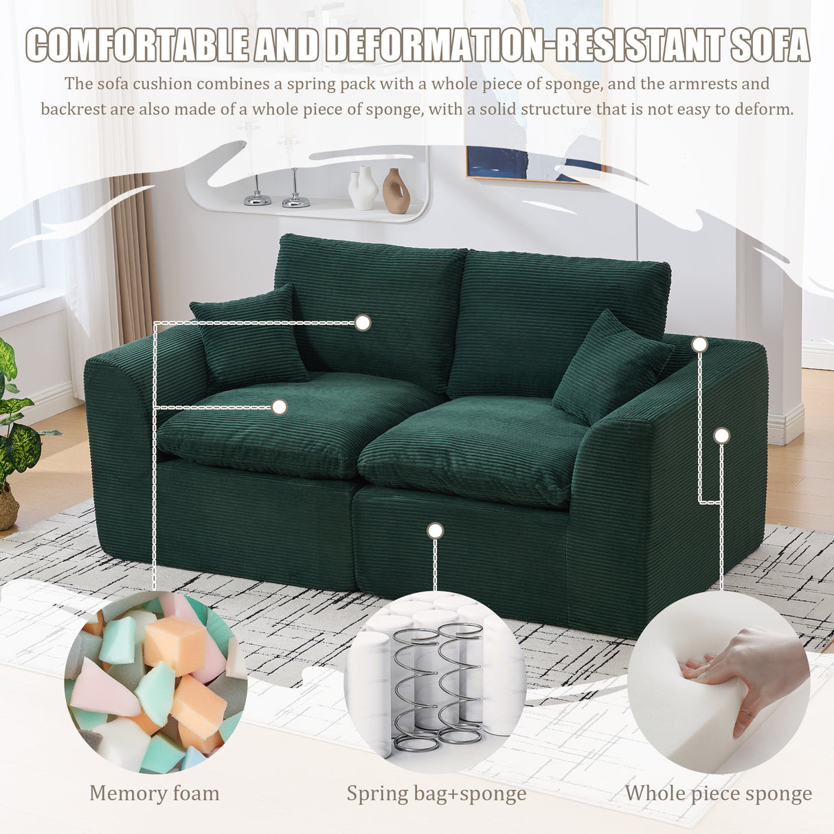 United We Win Modular Sectional Sofa - Comfy Cloud Design