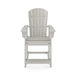 Adirondack Style Counter Chair Stylish HDPE Poly Lumber For Dining, Patio, And Garden Comfort