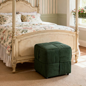 Modern Ottoman Foot Rest With Woven Design