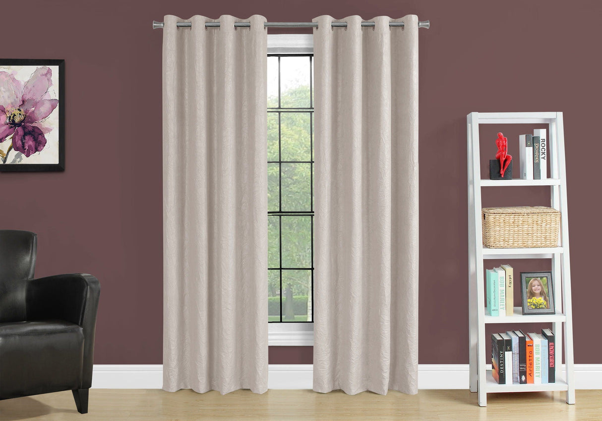 2 Pieces Set, Curtain Panel, Room Darkening, Grommet, Contemporary & Modern - Best Buy Furniture