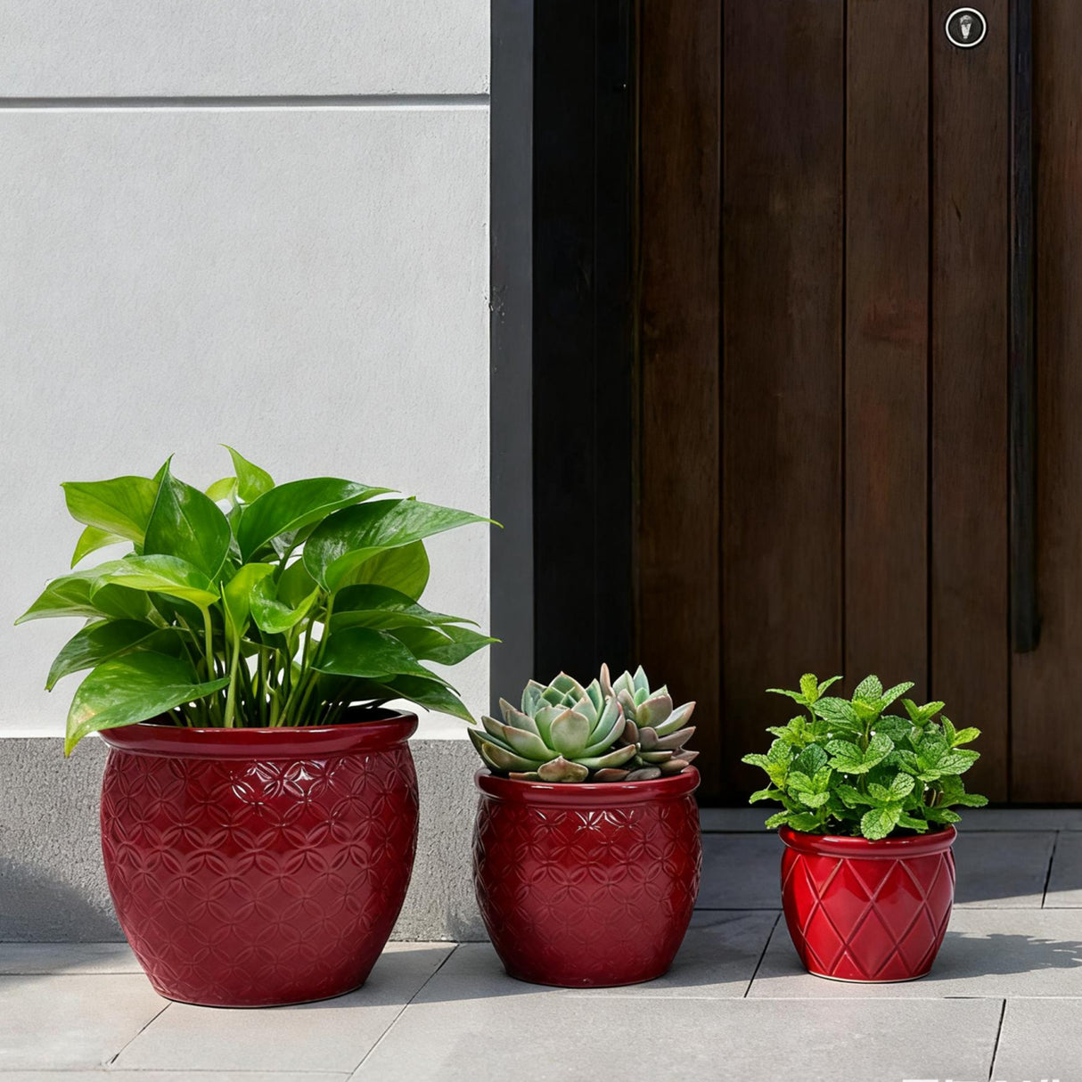 Handmade Ceramic Flower Pot Set of 3