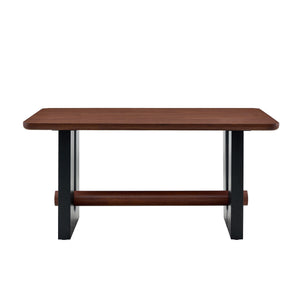 Compact Dining Table - Walnut / Black