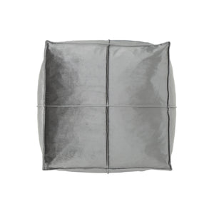 Nati - Square Pouf Ottoman And Floor Cushion - Smoke