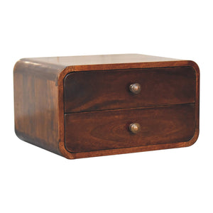 Solid Wood Curved California Nightstand