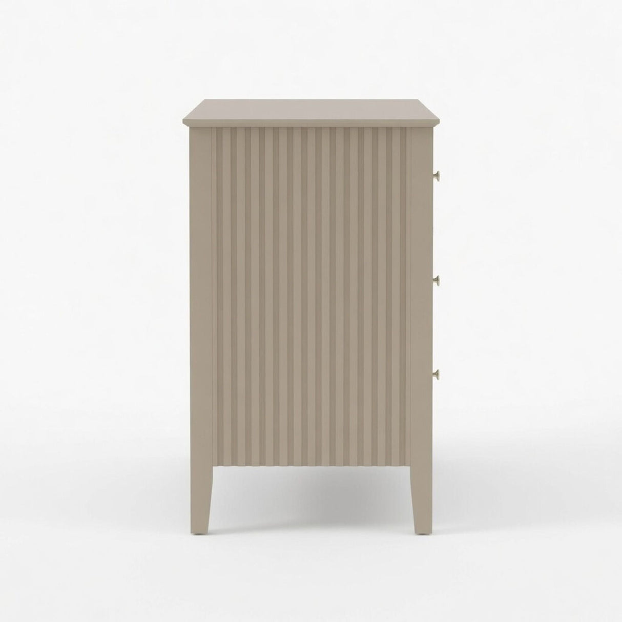 Fluted 3 Drawer Nightstand With Soft Close Slides