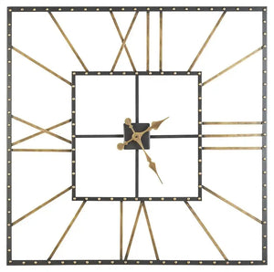 Thames - Wall Clock - Black / Gold Finish - Best Buy Furniture