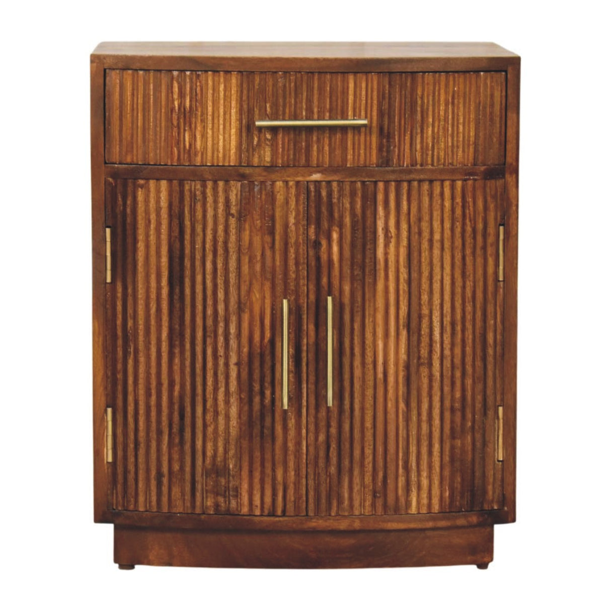 Solid Wood Milan Fluted Bedside Cabinet