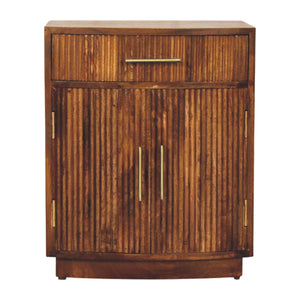 Solid Wood Milan Fluted Bedside Cabinet