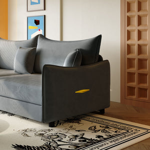 King Pull Out Sofa Bed, 3-In-1 Convertible Bed With 3 Pillows