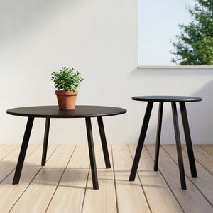 2-Piece Round Nesting Coffee Table Set, Modern
