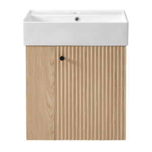 Modern Floating Bathroom Vanity With Ceramic Basin Perfect For Small Bathrooms