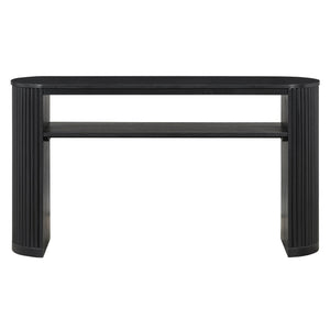 Console Table With Fluted Legs, Open Shelf