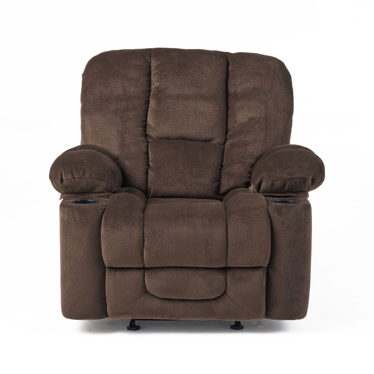 Luxurious Manual Recliner Chair With Skin-Friendly Fabric And Dual Cup Holders - Best Buy Furniture