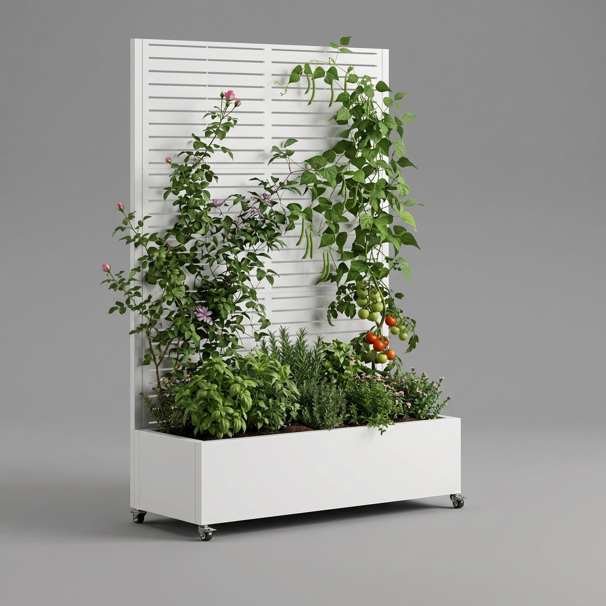 Metal Planter Box with Trellis