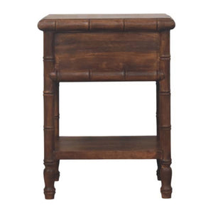 Solid Wood Bamboo Carved Bedside Table
