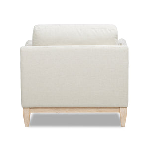 Pasadena 36" Wide Modern Farmhouse Accent Arm Chair Flax