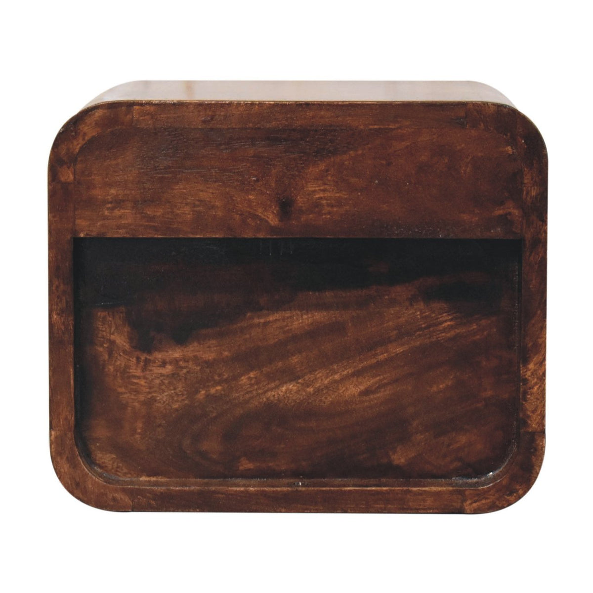 Solid Wood Mini Curved California Nightstand
