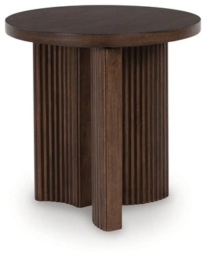 Korestone - Round End Table - Dark Brown - Best Buy Furniture