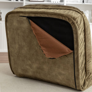 Upholstered Human Dog Bed And Pets, Bean Bag Floor Sofa With Massage Pillow, 5 Adjustable Positions & 2 Soft Pillows
