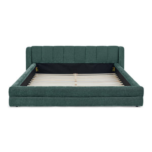 Modern Upholstered Bed Frame With Thick Fabric And Headboard