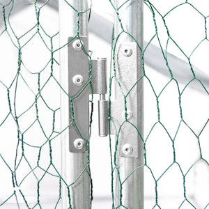 Outdoor Chicken Coop Large Space With Safety Features - Silver Gray