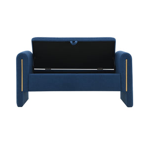 Modern Teddy Upholstered Large Bed End Bench With Arms And Storage