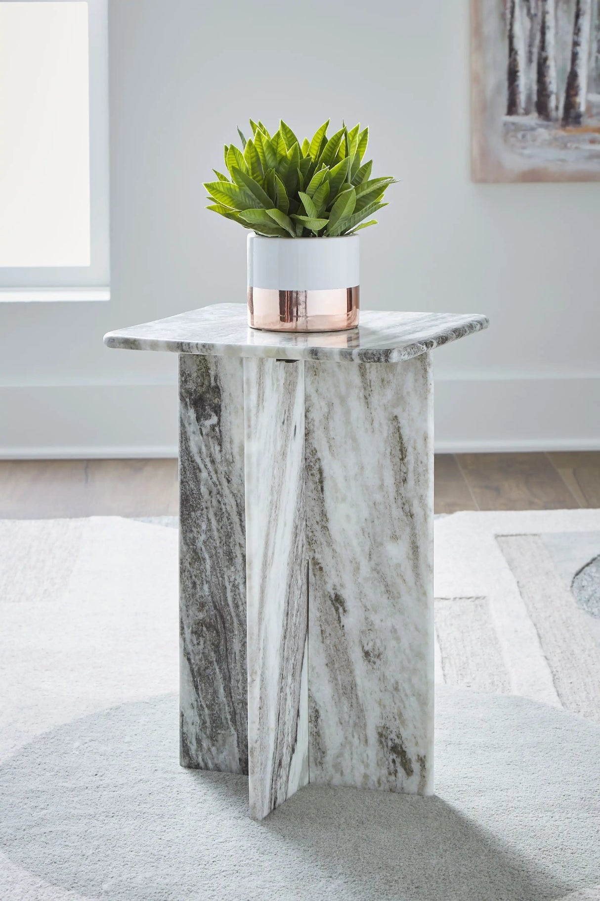 Keithwell - Square Accent Table - Gray - Best Buy Furniture