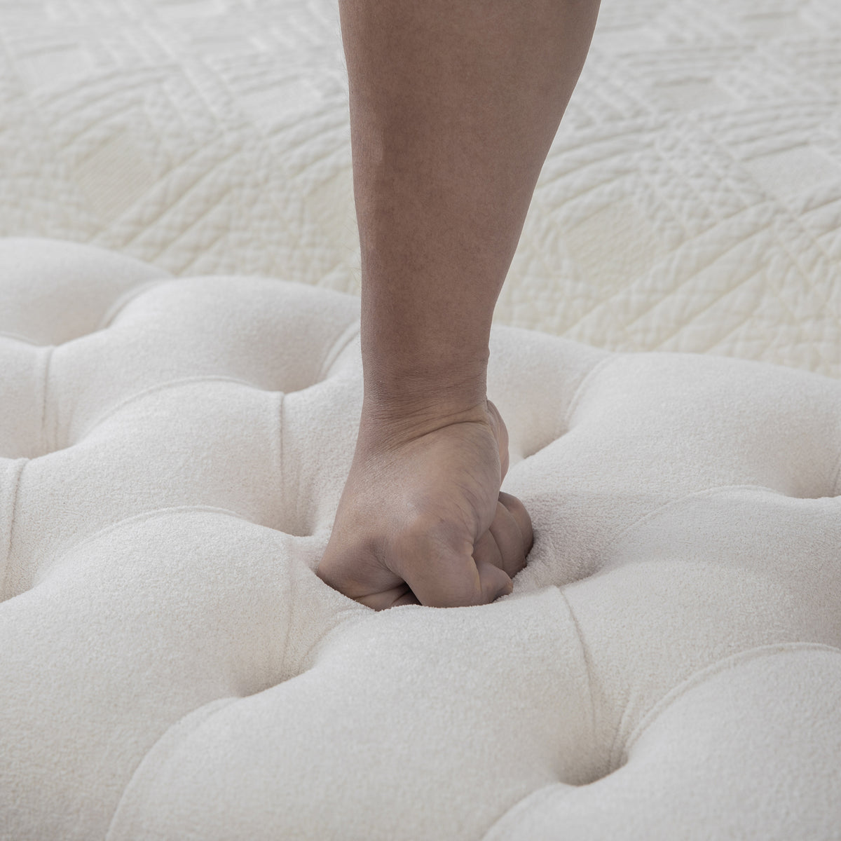 Modern Upholstered Storage Bench With Double Lids