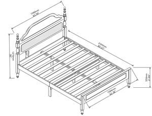 Elegant Bedroom Centerpiece Queen Bed with Padded Headboard Insert