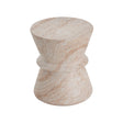 Outdoor / Indoor Lightweight Concrete Side Table With Travertine - Beige - Best Buy Furniture