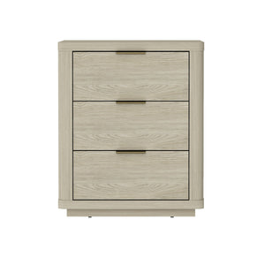 Evelyn - Nightstand With 3 Drawers, Smooth Rounded Edges
