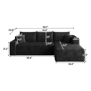 95" Cloud Sectional Sofa