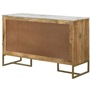 Paloma - 3 Door Herringbone Accent Cabinet - Natural